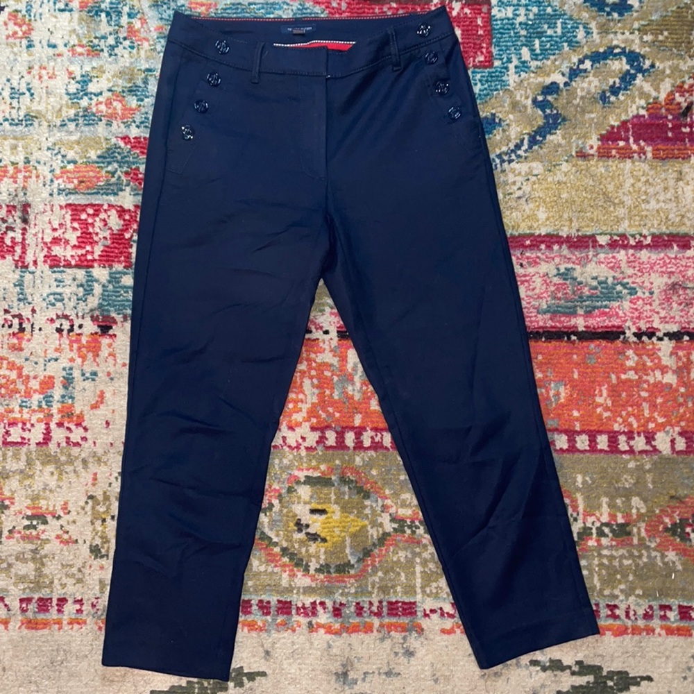 Tommy Hilfiger size 2 navy blue stretch slim crop pant